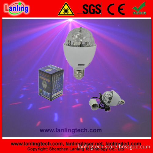 Indoor Rotation LED Light 1W*3PCS LED RGB; 3 Watts